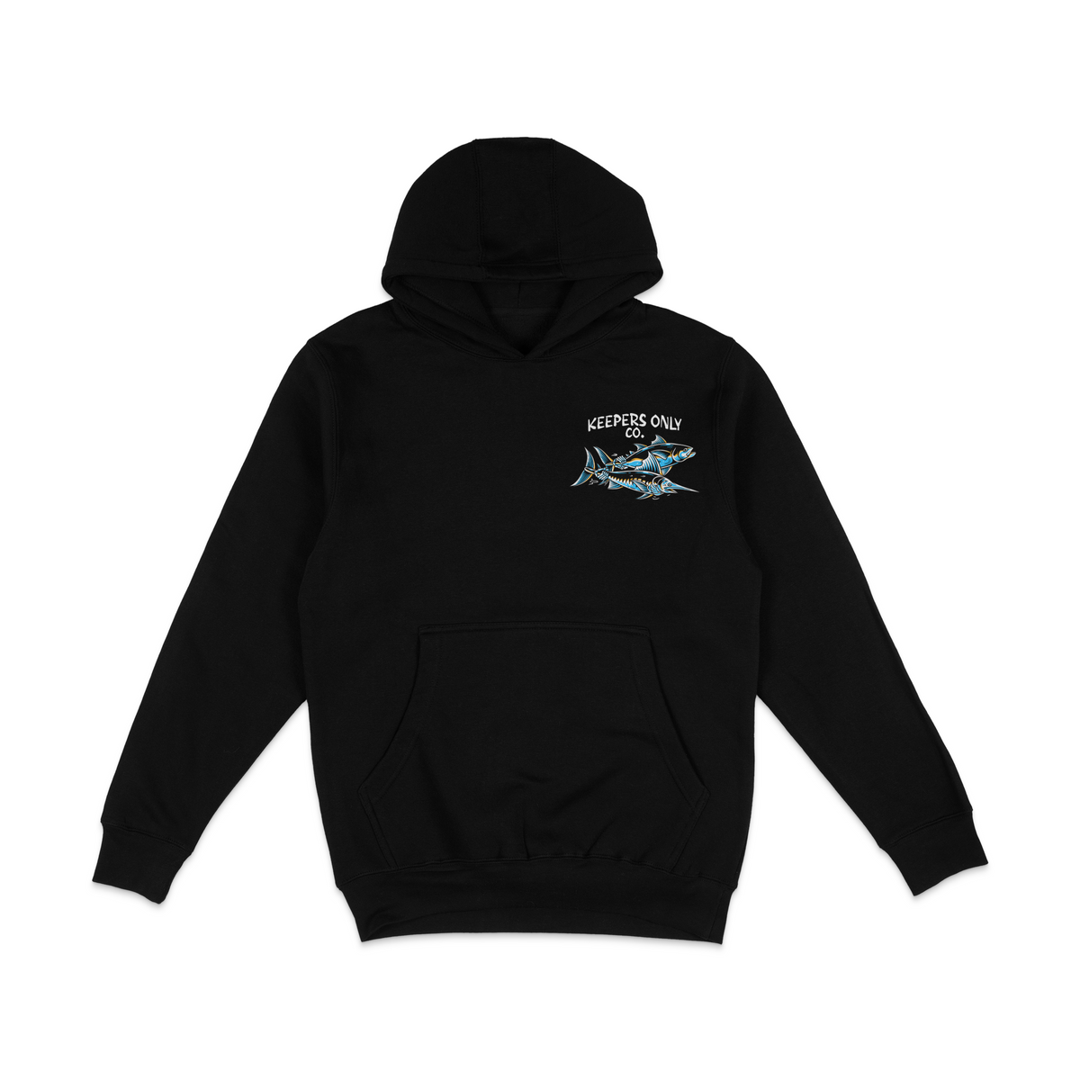 Doubled Up Black Heavyweight Hoodie – Keepers Only Co.