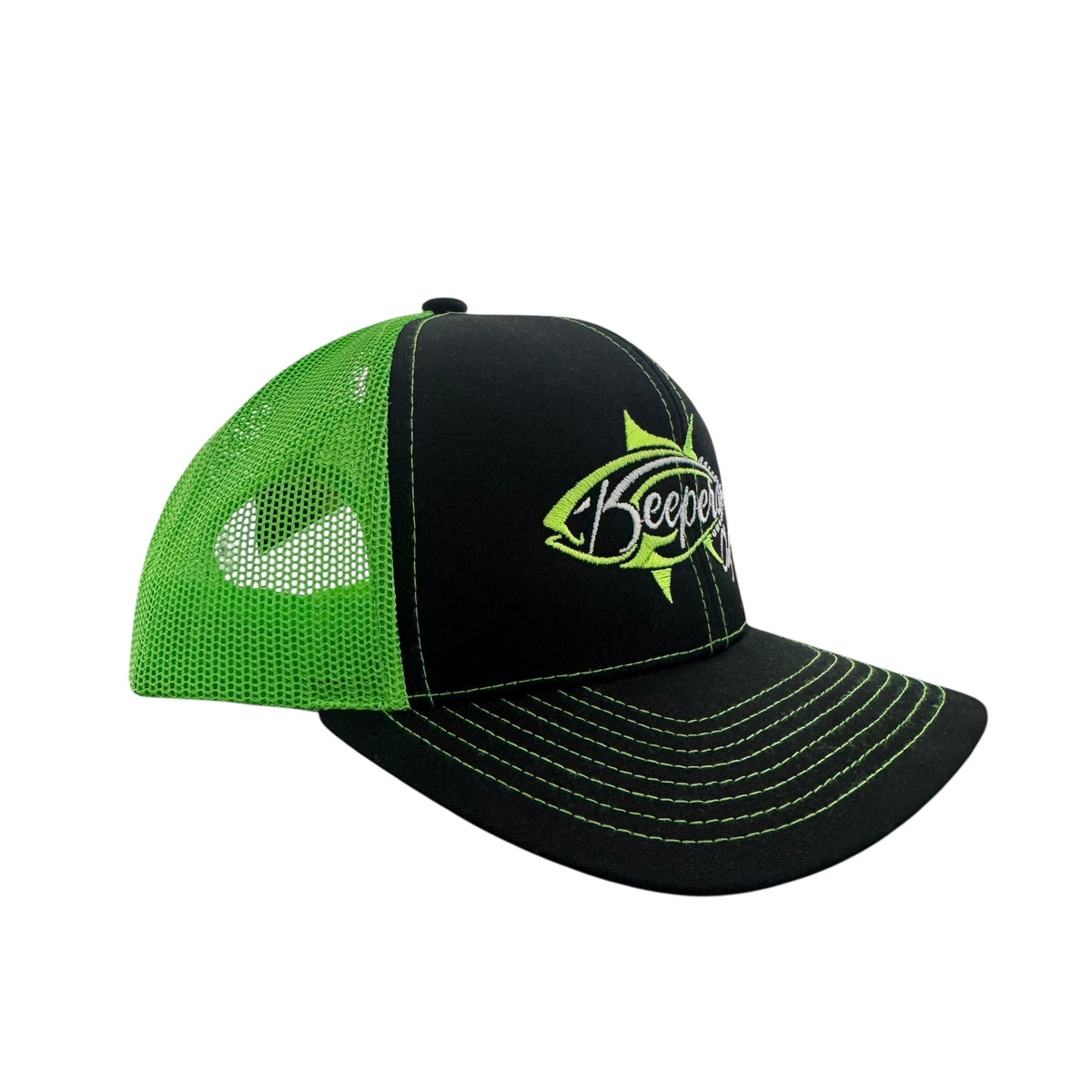 【値引不可】BLACK SMOKER BLACKFACE CAP グリーン Stealth Trucker Snapback - Black/Green – Keepers Only Co.
