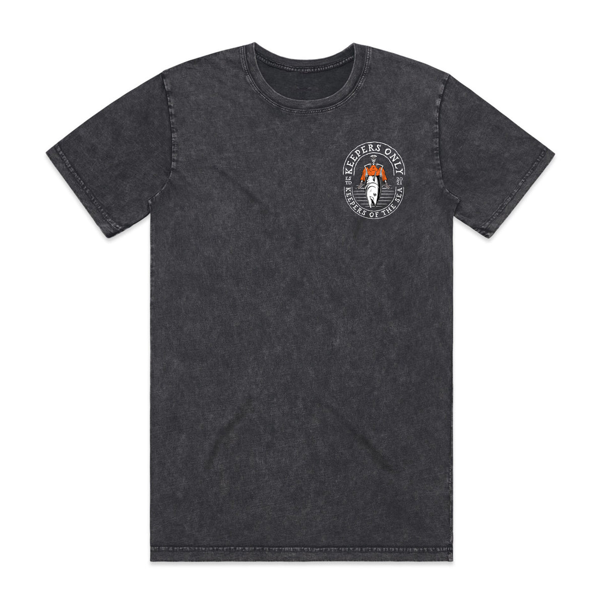 Tuna Slayer V2 Black Washed Tee – Keepers Only Co.