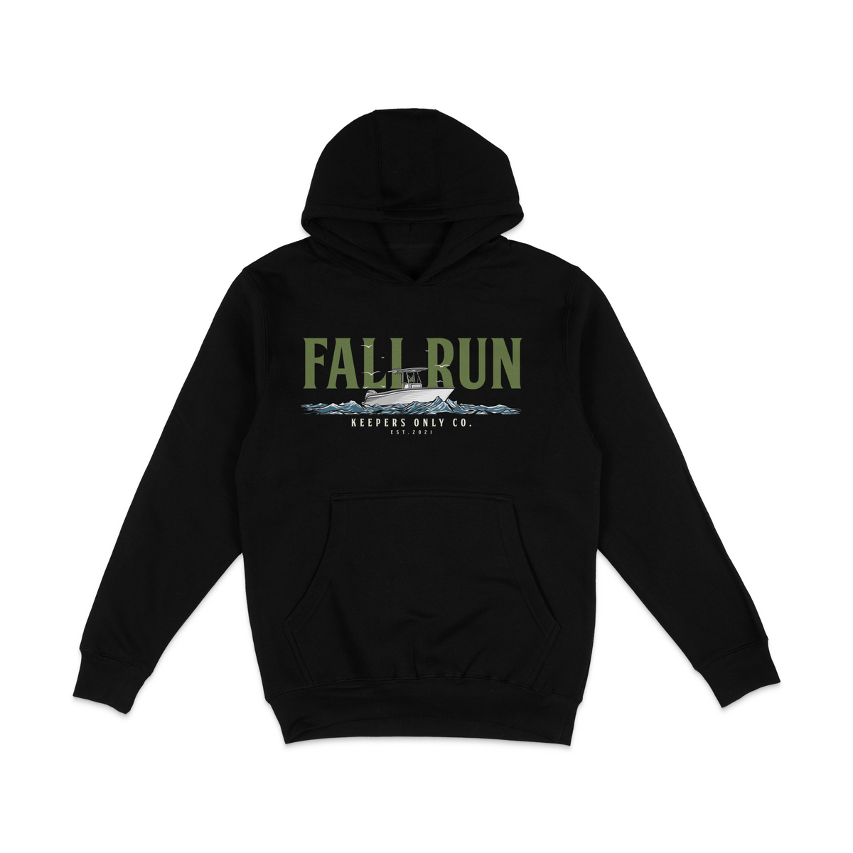 Fall Run Black Heavyweight Hoodie – Keepers Only Co.