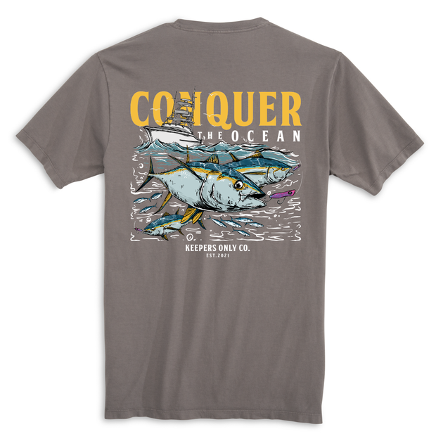 Conquer The Ocean Short Sleeve T-Shirt - Graphite