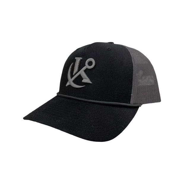 Anchored Trucker Snapback - Black/Charcoal