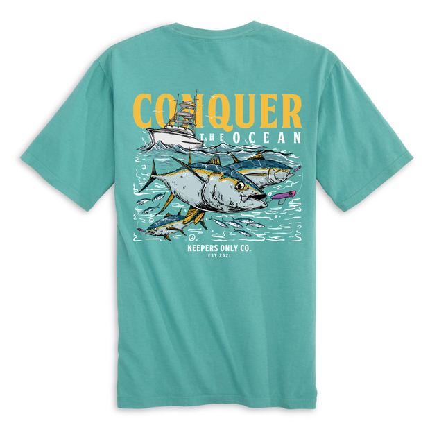 Conquer The Ocean Seafoam T-Shirt