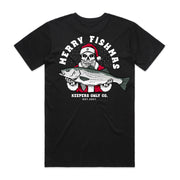 Merry Fishmas Black T-Shirt