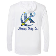 Anchored Hooded Performance White Long Sleeve