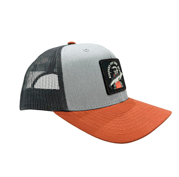 Bass Slayer Grey & Orange Snapback Hat