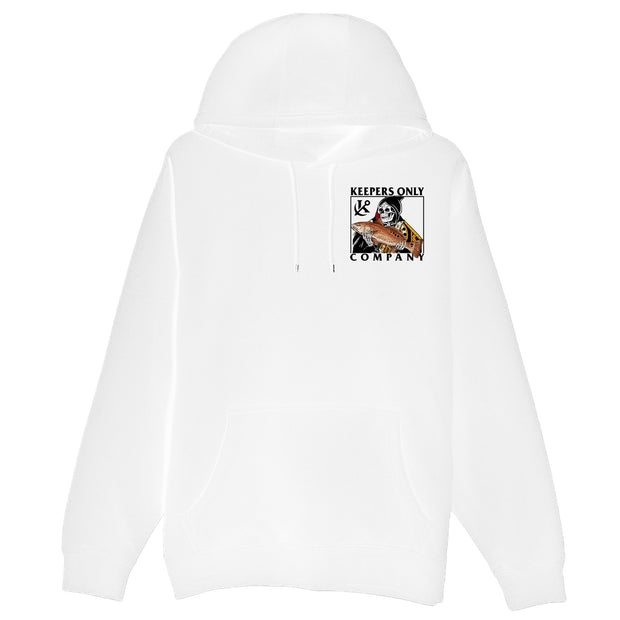 Drum King White Heavyweight Hoodie