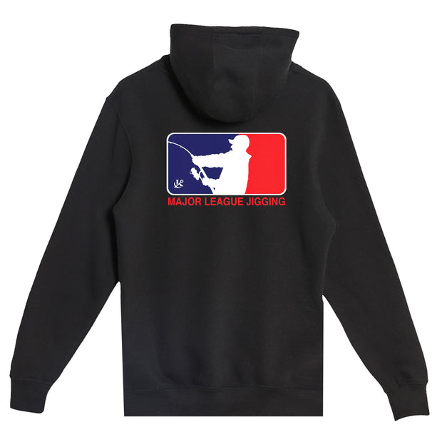 Major League Jigging Black Heavyweight Hoodie