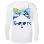 Run & Gun V2 Hooded Performance White Long Sleeve