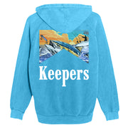 Run & Gun Washed Blue Hoodie