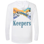 Run & Gun Hooded Performance White Long Sleeve