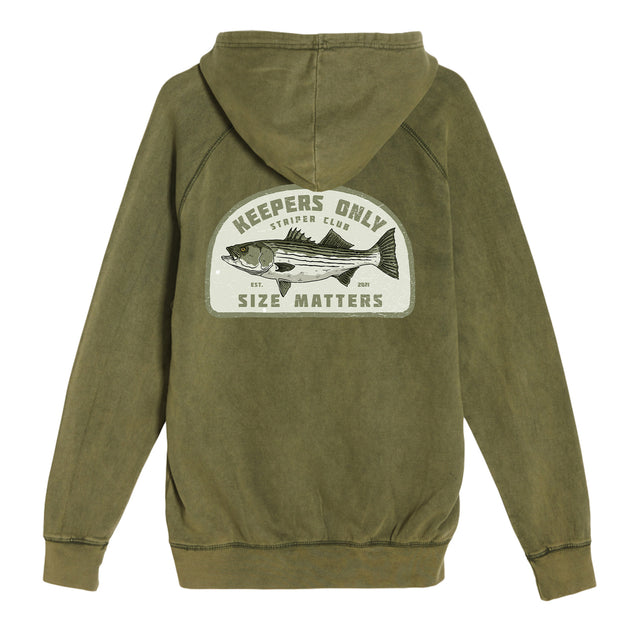 Size Matters Washed Olive Hoodie