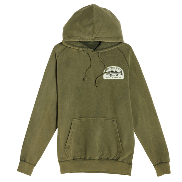 Size Matters Washed Olive Hoodie