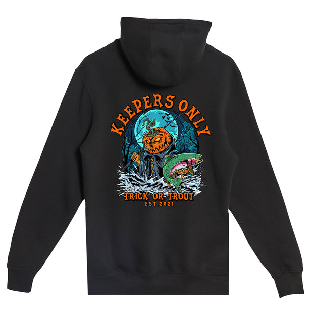 Trick Or Trout Black Heavyweight Hoodie