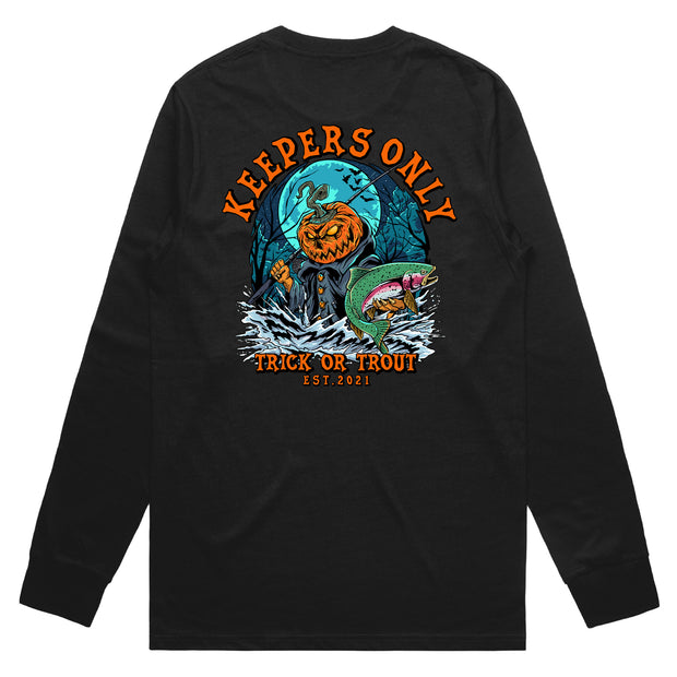 Trick Or Trout Black Long Sleeve