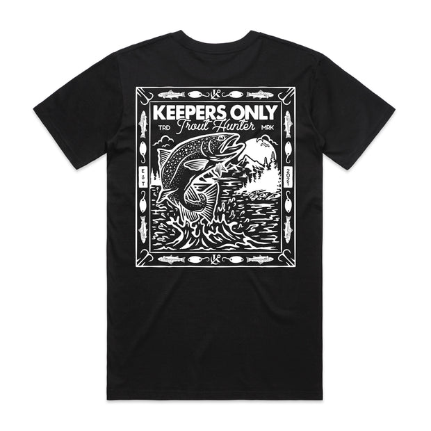 Trout Hunter Black T-Shirt