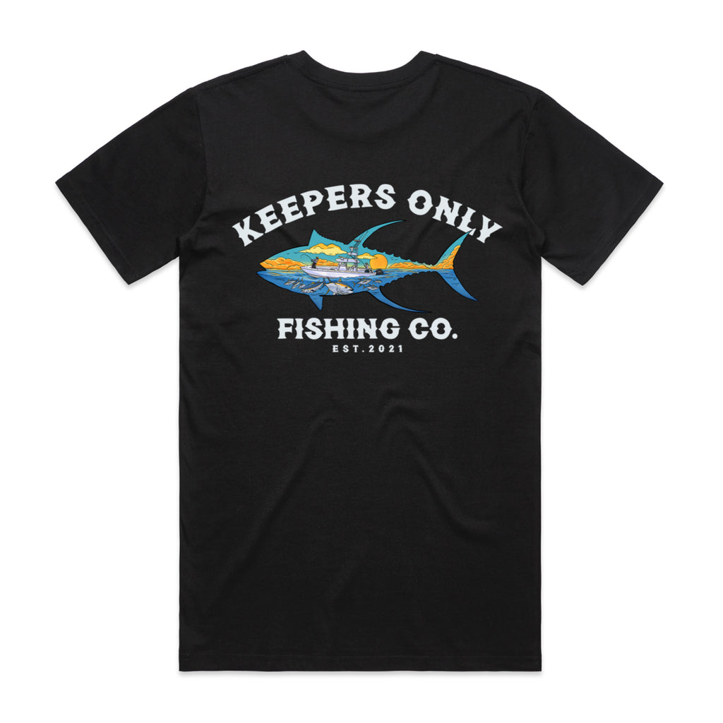 Tuna Blitz Black T-Shirt – Keepers Only Co.