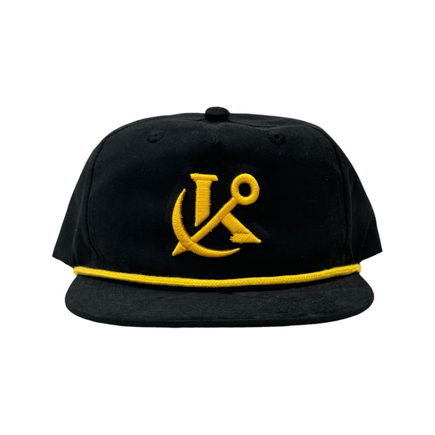 Anchored Rope Snapback - Black/Gold