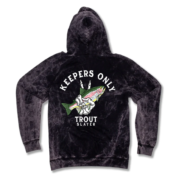 Trout Slayer Washed Hoodie – Keepers Only Co.